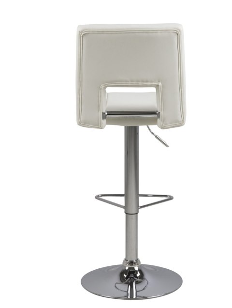 REGULOWANY OBROTOWY HOKER Z OPARCIEM AXIS, CHROMOWANY, BIAŁY, DO KUCHNI