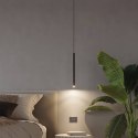 CZARNA LAMPA WISZĄCA LOFT, METALOWE WĄSKIE KLOSZE, DO SALONU, 5 x G9