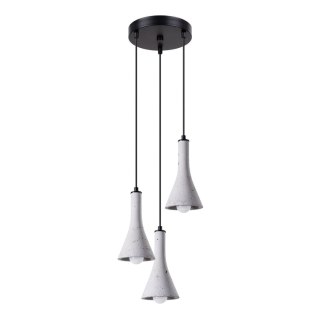 LAMPA WISZĄCA METROPOLIS, BETON, LOFT, 3X E14, SZARA, INDUSTRIALNA, SALON