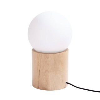 LAMPKA NOCNA BIURKOWA DREWNIANA LUMINOR, SKANDYNAWSKA, NOWOCZESNA, G9