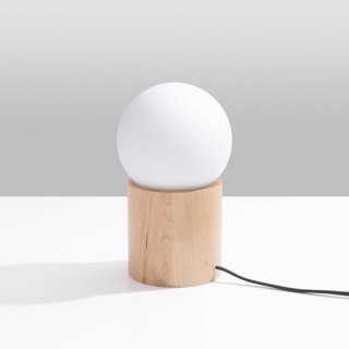 LAMPKA NOCNA BIURKOWA DREWNIANA LUMINOR, SKANDYNAWSKA, NOWOCZESNA, G9