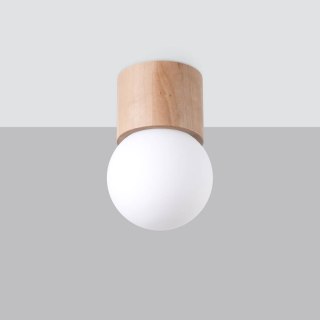 LAMPA SUFITOWA DREWNIANA LUMINOS, PLAFON, SKANDYNAWSKA, SALON, WALEC, G9