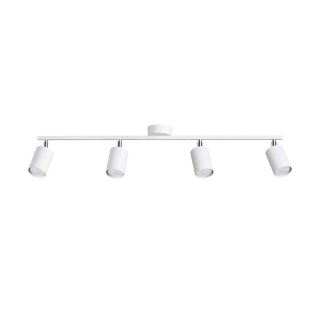 LAMPA SUFITOWA CLARUS, 4X GU10, BIAŁA, LISTWA, REGULOWANA, NOWOCZESNA, SPOT