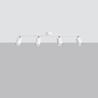 LAMPA SUFITOWA CLARUS, 4X GU10, BIAŁA, LISTWA, REGULOWANA, NOWOCZESNA, SPOT