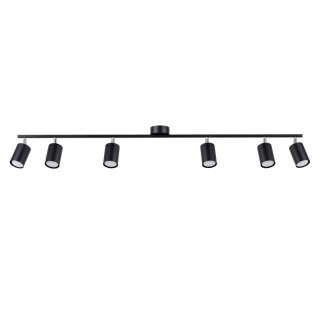 LAMPA SUFITOWA CLARUS, 6xGU10, CZARNA, REGULOWANA, NOWOCZESNA, LOFT