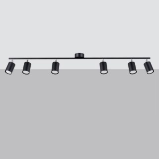 LAMPA SUFITOWA CLARUS, 6xGU10, CZARNA, REGULOWANA, NOWOCZESNA, LOFT