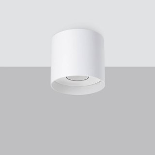PLAFON LUCENT, LAMPA SUFITOWA BIAŁA TUBA, GU10, LOFT, NOWOCZESNA, ALUMINIUM