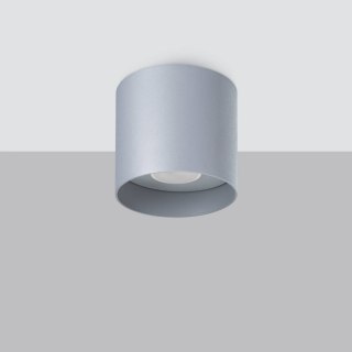 PLAFON LAMPA SUFITOWA LUCENT, SZARY, GU10, TUBA, NOWOCZESNY, LOFT, SALON