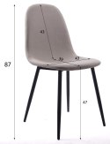 Krzesło DART - beż / nogi czarne x 1