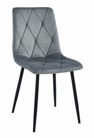 KRZESŁO WELUROWE AURA, TAPICEROWANE, DO SALONU, JADALNI, PIKOWANE, GLAMOUR