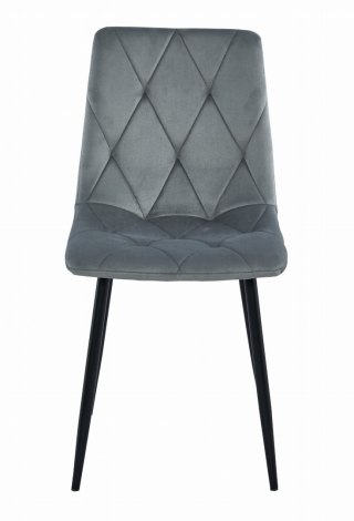 KRZESŁO WELUROWE AURA, TAPICEROWANE, DO SALONU, JADALNI, PIKOWANE, GLAMOUR