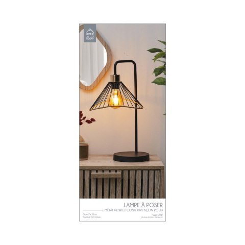 Lampa stołowa Anel czarna/ rattan Lampa stołowa Anel czarna/ rattan