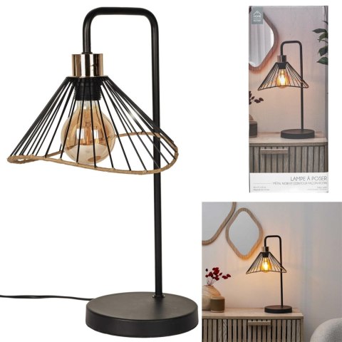 Lampa stołowa Anel czarna/ rattan Lampa stołowa Anel czarna/ rattan