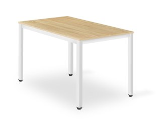 STÓŁ PROSTOKĄTNY SOLARA 120X60, DĄB, BIAŁY, DO KUCHNI, JADALNI, SALONU