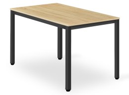 Stół TESSA 120cm x 60cm - dąb / czarne nogi