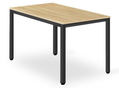 Stół TESSA 120cm x 60cm - dąb / czarne nogi