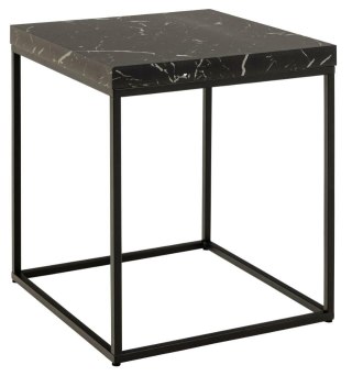 STOLIK KAWOWY ŁAWA MODESTO, CZARNY, LOFT, DO SALONU, STÓŁ, Z MARMUREM, 3 CM