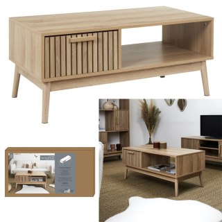 STOLIK KAWOWY LAMELLA, ŁAWA, DĄB, LOFT, DO SALONU, STÓŁ, ARTISAN