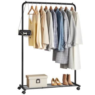 WIESZAK STOJAK NA UBRANIA ORNATO, NA KÓŁKACH, SZAFA, PÓŁKA, LOFT, DO SALONU