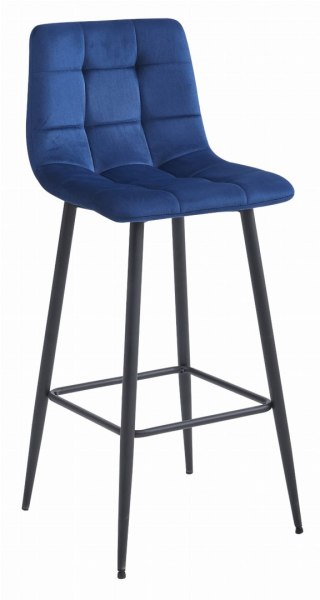 HOKER BAROWY AURA, GRANATOWY, AKSAMIT, CZARNE NOGI, LOFT, DO KUCHNI