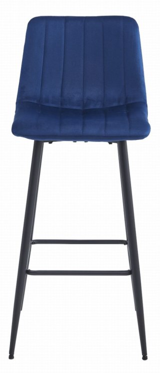 HOKER BAROWY SERENO, GRANATOWY, WELUR, AKSAMIT, DO KUCHNI, LOFT, 76CM