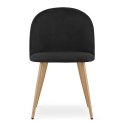 Krzesło BELLO - aksamit czarne x 1