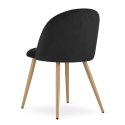 Krzesło BELLO - aksamit czarne x 1