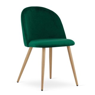 TAPICEROWANE ZIELONE KRZESŁO TOURS, DO SALONU, JADALNI, ELEGANCKIE, GLAMOUR