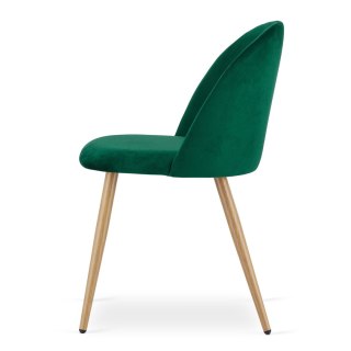 TAPICEROWANE ZIELONE KRZESŁO TOURS, DO SALONU, JADALNI, ELEGANCKIE, GLAMOUR
