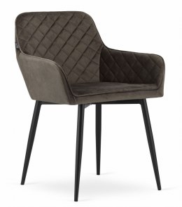 Krzesło NOLA - aksamit kawa / nogi czarne x 1
