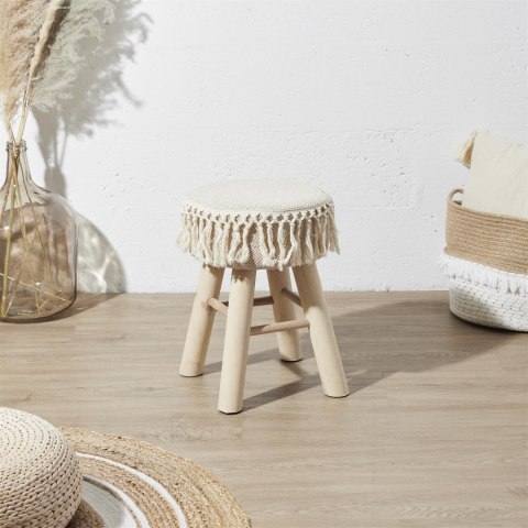 TAPICEROWANY TABORET BOHO, PLECIONKA, DREWNIANY, DO POKOJU, RUSTYKALNY TAPICEROWANY TABORET BOHO, PLECIONKA, DREWNIANY, DO POKOJU, RUSTYKALNY