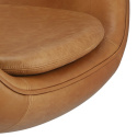 Fotel EGG - Jajo, brązowy jasny vintage Premium