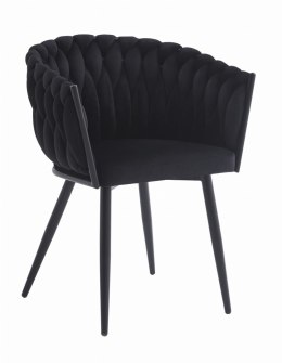 Krzesło ORION - aksamit czarne x 2
