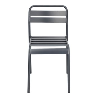 METALOWE CIEMNE SZARE KRZESŁO, DO OGRODU, NOWOCZESNE, DO KUCHNI, NA BALKON