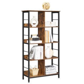 REGAŁ RUSTIC NA KSIĄŻKI, LOFT, INDUSTRIALNY, DO SALONU, PÓŁKA, OTWARTY, 5