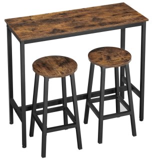 STOLIK BAROWY CAMPAGNA, ZESTAW, STÓŁ, LOFT, CZARNY, DO SALONU, 100 CM