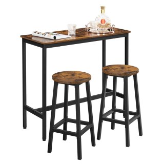 STOLIK BAROWY CAMPAGNA, ZESTAW, STÓŁ, LOFT, CZARNY, DO SALONU, 100 CM