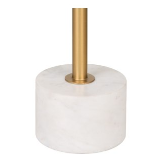 OKRĄGŁY ZŁOTY STOLIK KAWOWY, METALOWY, MARMUR, DO SALONU GLAMOUR, 41 CM