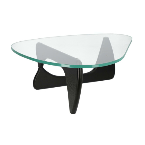 HARTOWANY STOLIK SZKLANY ISAMU, CZARNE DREWNO, DO SALONU, ELEGANCKI HARTOWANY STOLIK SZKLANY ISAMU, CZARNE DREWNO, DO SALONU, ELEGANCKI