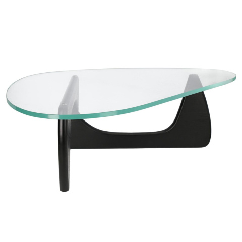 HARTOWANY STOLIK SZKLANY ISAMU, CZARNE DREWNO, DO SALONU, ELEGANCKI HARTOWANY STOLIK SZKLANY ISAMU, CZARNE DREWNO, DO SALONU, ELEGANCKI