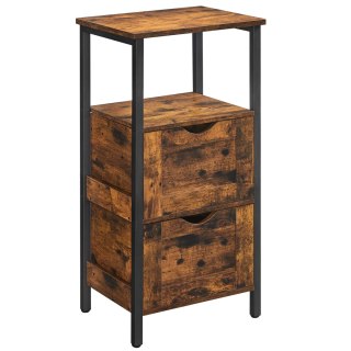 SZAFKA ŁAZIENKOWA RUSTICA, REGAŁ RUSTYKALNY, LOFT, SALON, BRĄZ, SZUFLADY