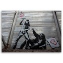 Obraz na płótnie - Banksy Walka pokoju z miłością