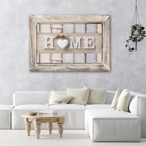 Obraz na płótnie - Napis Home z sercem w ramie w stylu vintage Obraz na płótnie - Napis Home z sercem w ramie w stylu vintage