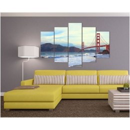 Obraz 5 częściowy na płótnie 100 x 70 cm - Golden Gate Bridge