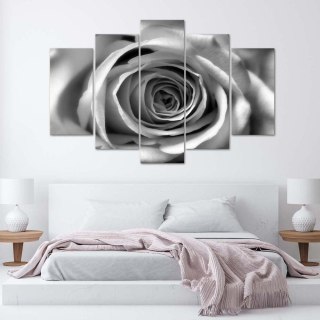 Obraz 5 częściowy na płótnie 100 x 70 cm - Kwiat róży