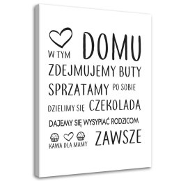 Obraz - W tym domu typograficzny