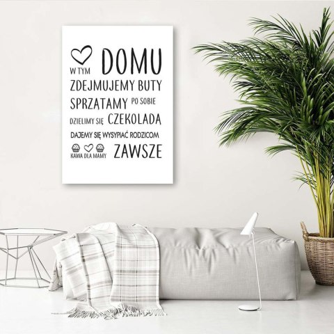 Obraz - W tym domu typograficzny Obraz - W tym domu typograficzny