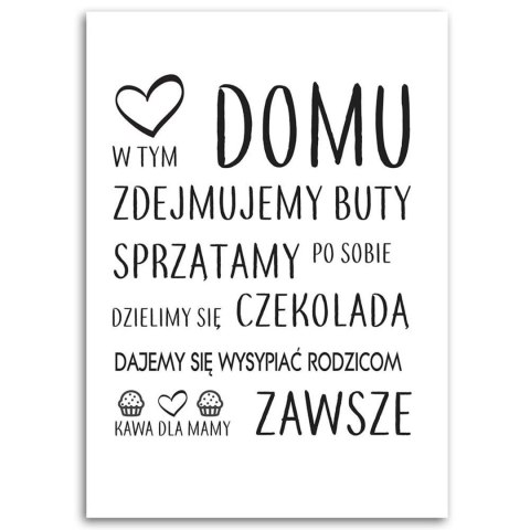 Obraz - W tym domu typograficzny Obraz - W tym domu typograficzny