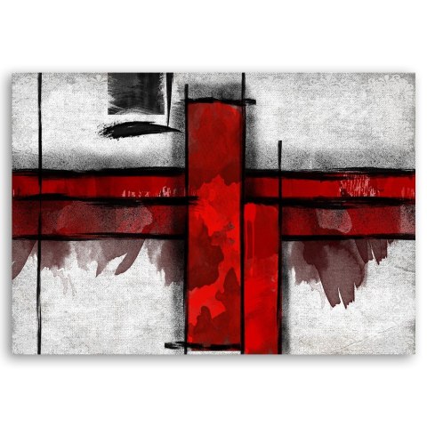 Obraz na płótnie - Czerwone prostokąty abstrakcja Obraz na płótnie - Czerwone prostokąty abstrakcja