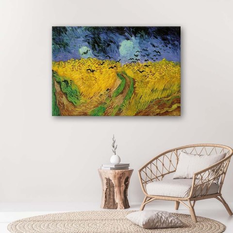 Obraz na płótnie - Pole pszenicy z krukami - V. van Gogh reprodukcja Obraz na płótnie - Pole pszenicy z krukami - V. van Gogh reprodukcja